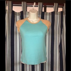 American Apparel Sz S Cap Sleeve Fitted T-Shirt